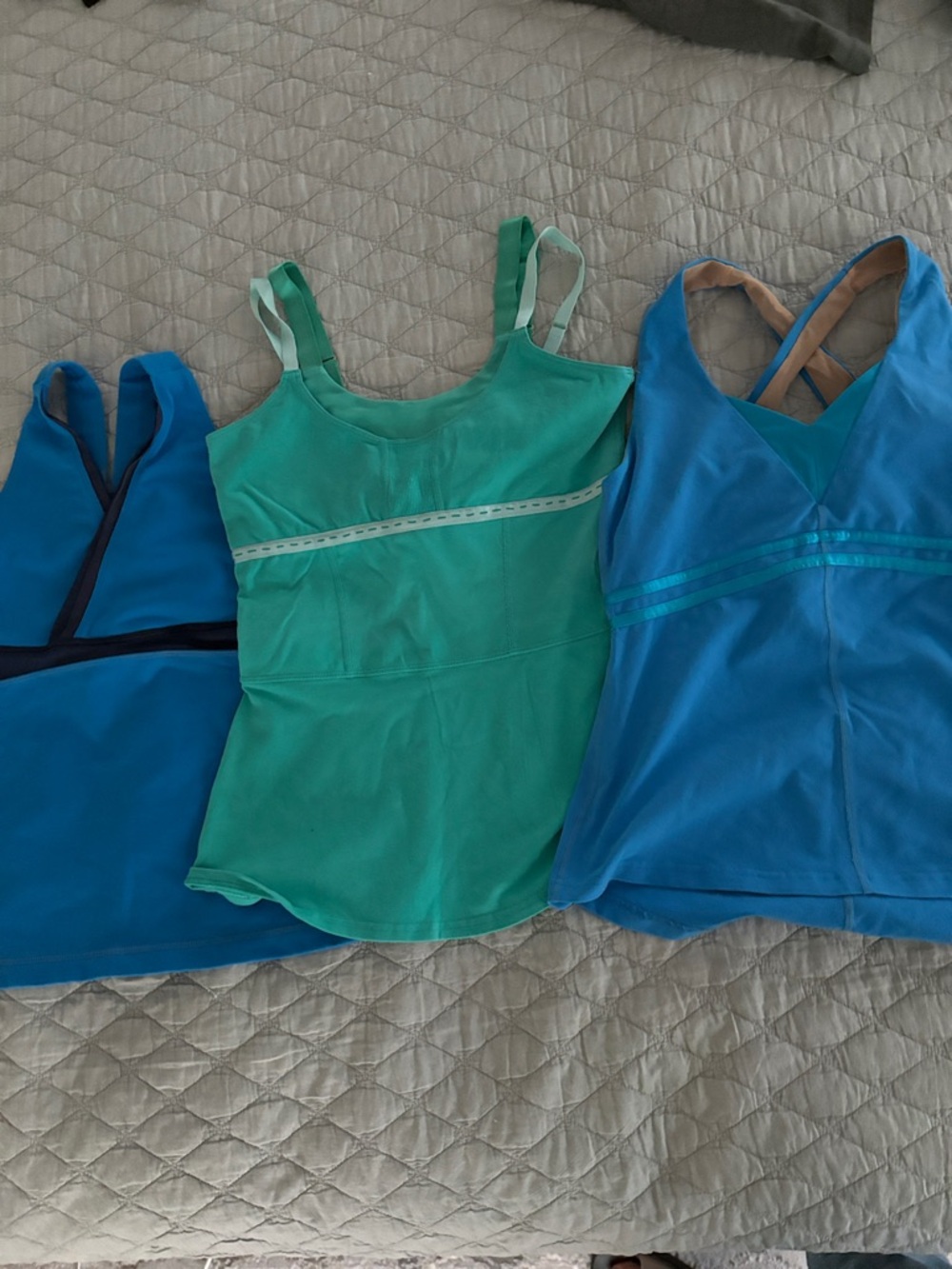Three Lululemon Tanks Size 8